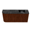 Mondiaz JOYA-DLUX 91.6cm toiletmeubel - ronding links kleur Ruby - Wastafel FAYE positie Rechts 1 kraangat kleur Lava. SW1423664