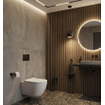 Adema Sparkle 2.0 Ensemble WC - porte-rouleau - crochet à serviette - porte-brosse de toilette - noir mat SW1413910