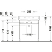 Duravit Vero metalen console voor wastafel hoogte verstelbaar chroom SW209409