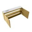 MONDIAZ TURE-DLUX Meuble toilette - 120cm - Oro - EDEN - vasque Opalo - position gauche - 1 trou de robinet SW1104455