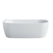 Go by Van Marcke D-Shape Design baignoire demi-îlot dos au mur - 180x80cm - acrylique - blanc mat SW1009239