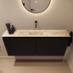 MONDIAZ TURE-DLUX Meuble toilette - 120cm - Urban - EDEN - vasque Frappe - position centrale - sans trou de robinet SW1102622