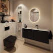 MONDIAZ TURE-DLUX Meuble toilette - 120cm - Urban - EDEN - vasque Opalo - position centrale - 1 trou de robinet SW1104171