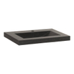 BRAUER Magma lavabo 60x46x5cm - 1 vasque - 1 trou de robinet - pierre naturelle - basalte anthracite SW10773