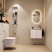 MONDIAZ TURE-DLUX Meuble toilette - 60cm - Rosee - EDEN - vasque Glace - position droite - 1 trou de robinet SW1103479