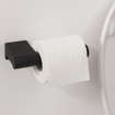 Tiger Bold Ensemble accessoires WC- avec brosse toilette - porte-rouleau - 2 corchets serviettes - Noir mat SW877142