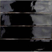 Cifre Cerámica Colonial Black Carrelage mural noir brillant 7,5x30cm vintage SW359808