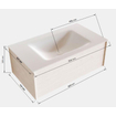 ENSEMBLE DE MEUBLE MONDIAZ LUSH - 80cm - 1 tiroir - lavabo cloud - vasque centrale - 0 trous de robinet - chêne blanchi SW409415