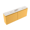 MONDIAZ TURE-DLUX 120cm meuble de WC Ocher. EDEN lavabo Frappe position milieu. Avec 1 trou de robinet. SW1102894