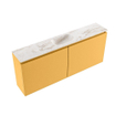 MONDIAZ TURE-DLUX Meuble toilette - 120cm - Ocher - EDEN - vasque Frappe - position centrale - 1 trou de robinet SW1102894