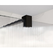 FortiFura Galeria inloopdouche - 110x200cm - ribbelglas - wandarm - mat zwart SW917139
