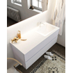 Mondiaz VICA ensemble de meuble de salle de bain - 120cm - meuble sous-vasque cale - 2 tiroirs - lavabo cloud droite - 1 trou de robinet - miroir LED - version XL 60cm haut SW1097807