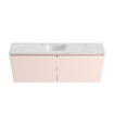 MONDIAZ TURE-DLUX meuble WC 120 cm Rosee. Lavabo EDEN Opalo position milieu. Sans trou de robinet. SW1104534