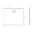 Xenz Flat Plus Douchebak - 120x100cm - Rechthoek - Cement SW648114