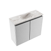 MONDIAZ TURE-DLUX Meuble de toilettes 60 cm Plata. EDEN vasque Glace position milieu. Avec 1 trou de robinet. SW1103455