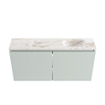 MONDIAZ TURE-DLUX Meuble toilette - 100cm - Greey - EDEN - vasque Frappe - position droite - sans trou de robinet SW1102771