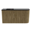 Mondiaz JOYA 81.6cm meuble de salle de bains - arrondi droit couleur Dusk - Vasque FAYE position Gauche 1 trou de robinet couleur Urban. SW1421679