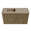 Mondiaz JOYA-DLUX 70cm toiletmeubel - kleur Dusk - Wastafel FAYE positie Links Zonder kraangat kleur Arena. SW1425733