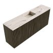 Mondiaz JOYA-DLUX 100cm meuble de salle de bains - couleur Shadow - Vasque FAYE position Milieu 1 trou de robinet couleur Nata. SW1424964