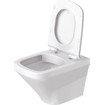 Duravit Durastyle pack cuvette suspendue sans bride à chasse profonde abattant blanc SW85523