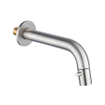 QeramiQ Fuente Ensemble de Lavabo - 40x21.5x12cm - strié - demi-rond - céramique - ensemble de robinet en acier inoxydable brossé - bouchon de vidange - siphon réduit - blanc mat SW1233103
