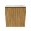 Mondiaz JOYA-DLUX Meuble de toilette 40cm - couleur Oak - Vasque FAYE position Droite Sans trou de robinet couleur Frappe SW1421858