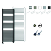 Sanicare Elektrische Design Radiator - 172 x 60 cm - 1127 Watt - thermostaat chroom linksonder - mat zwart SW890927