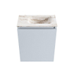 MONDIAZ TURE-DLUX Meuble de toilettes 40 cm Clay. EDEN lavabo Frappe position droite. Avec 1 trou de robinet. SW1102748