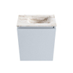 MONDIAZ TURE-DLUX Meuble toilette - 40cm - Clay - EDEN - vasque Frappe - position droite - 1 trou de robinet SW1102748