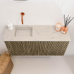Mondiaz JOYA-DLUX Meuble de toilette 80cm - couleur Dusk - Vasque FAYE position Gauche Sans trou de robinet couleur Opalo. SW1423305