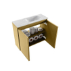 MONDIAZ TURE-DLUX Meuble toilette - 60cm - Oro - EDEN - vasque Opalo - position droite - 1 trou de robinet SW1104434