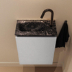MONDIAZ TURE-DLUX meuble de toilettes 40cm Plata. EDEN lavabo Lava position gauche. Avec 1 trou de robinet. SW1103979