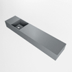Mondiaz TYNE Lave-mains - 100x23x12cm - vasque à gauche - sans trous de robinet - solid surface - Plata SW1026184