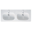 Duravit D code double lavabo de meuble 120x49cm 2 trous de robinet avec trop-plein blanc GA89091