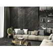 Terravito Cavinowand- en vloertegel - 60x120cm - 9.3mm - Vierkant - gerectificeerd - Marmerlook - Zwart glans SW721322