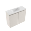 MONDIAZ TURE-DLUX Meuble toilette - 60cm - Linen - EDEN - vasque Opalo - position centrale - 1 trou de robinet SW1104379