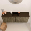 Mondiaz JOYA 100cm meuble de salle de bains - couleur Dusk - Vasque FAYE position Milieu 1 trou de robinet couleur Urban. SW1421680