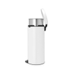 Brabantia NewIcon Poubelle à pédale - 30 litres - seau intérieur en plastique en métal - blanc SW1117497