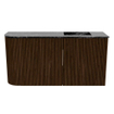Mondiaz JOYA-DLUX 81.6cm meuble de salle de bains - arrondi gauche couleur Walnut - Vasque FAYE position Droite 1 trou de robinet couleur Lava. SW1422454