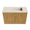 Mondiaz JOYA-DLUX 60cm meuble de salle de bains WC - couleur Oak - Vasque FAYE position Droite Sans trou de robinet couleur Meli. SW1423947