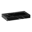 BRAUER Coral wastafel - 80x46x10cm - 1 wasbak - 0 kraangaten - composiet - marmerlook - Nero Marquina SW721051