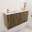 Mondiaz JOYA-DLUX 80cm meuble de salle de bains - couleur Dusk - Vasque FAYE position Gauche 1 trou de robinet couleur Meli. SW1425816