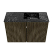 Mondiaz JOYA-DLUX Meuble de salle de bains 60cm - couleur Shadow - Vasque FAYE position Droite 1 trou de robinet couleur Lava SW1422821