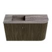 Mondiaz JOYA-DLUX Meuble de salle de bains 71,6cm - arrondi droite couleur Shadow - Vasque FAYE position Gauche 1 trou de robinet couleur Oza. SW1425063