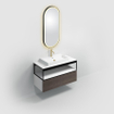 Clou Look at Me spiegel 100x45cm LED-verlichting rondom ovaal Zwart mat SW636634