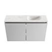 MONDIAZ TURE-DLUX Meuble toilette - 80cm - Plata - EDEN - vasque Ostra - position droite - 1 trou de robinet SW1104998