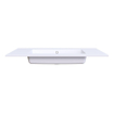 Arcqua Mira Lavabo encastré - 101x46x1.5cm - vasque simple - sans trou de robinet - marbre de synthèse - blanc mat SW1581359