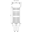 Plieger Roma M designradiator horizontaal middenaansluiting 1255x600mm 700W wit SW225761