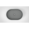 Arcqua Case vasque à poser - 55x36cm - Ovale - Marbre de synthèse Gris Mat SW767311