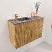 Mondiaz JOYA-DLUX Meuble de salle de bains 60cm - couleur Oak - Vasque FAYE position Gauche 1 trou de robinet couleur Sombra. SW1424227